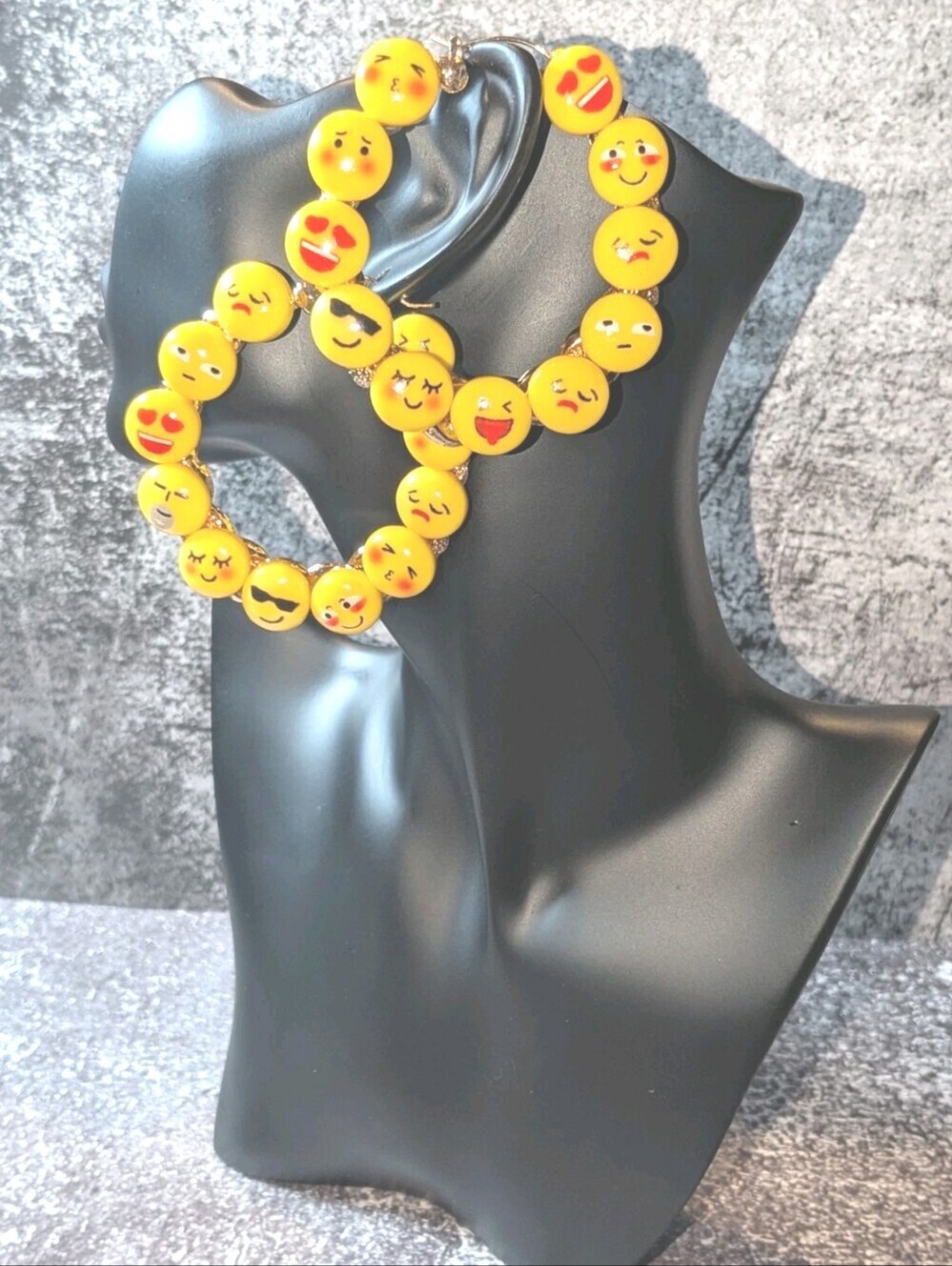 The Emoji Queen-Hand Crafted Colorful Large Hoop Earrings